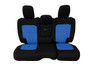 Bartact Jeep JLU Tactical Rear Bench Seat Covers 4 Door 18-Present Wrangler JL w/ Fold Down Armrest Only Black/Blue