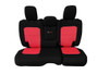 Bartact Jeep JLU Tactical Rear Bench Seat Covers 4 Door 18-Present Wrangler JL w/ Fold Down Armrest Only Black/Red