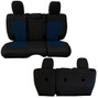 Bartact Jeep JLU Tactical Rear Bench Seat Covers 4 Door 18-Present Wrangler JL No Fold Down Armrest Only Black/Navy