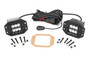 Rough Country - 2 Inch Black Series LED Light Pods  - Pair - Flood - Flush Mount
