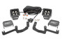 Rough Country - LED Light Kit - Ditch Mount - 2 in. Black Pair - Amber DRL - Chevy Silverado 1500 (19-24)