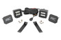 Rough Country - LED Light Kit - Ditch Mount - 2 in. Black Pair - Spot - Jeep Cherokee KL (14-21)