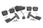 Rough Country - LED Light Kit - Ditch Mount - Dual 2 in. Black Pairs - Amber DRL - Toyota Tundra (14-21)