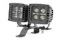 Rough Country - Quad LED Light Kit - Cowl Mount - 2 in. Black Pairs - Spot - Jeep Gladiator JT/Wrangler JL (18-25)