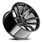 Rough Country - Torque Impact/Gloss Black w/Milled Accents/20x9/6x5.5/-12mm
