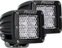 Rigid Industries Diffused Surface Mount Black Pair D-Series Pro