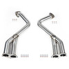 Stainless Steel Fabspeed Porsche 718 GT4 / GTS / Spyder Over Axle GPF Delete Pipes (2020+)