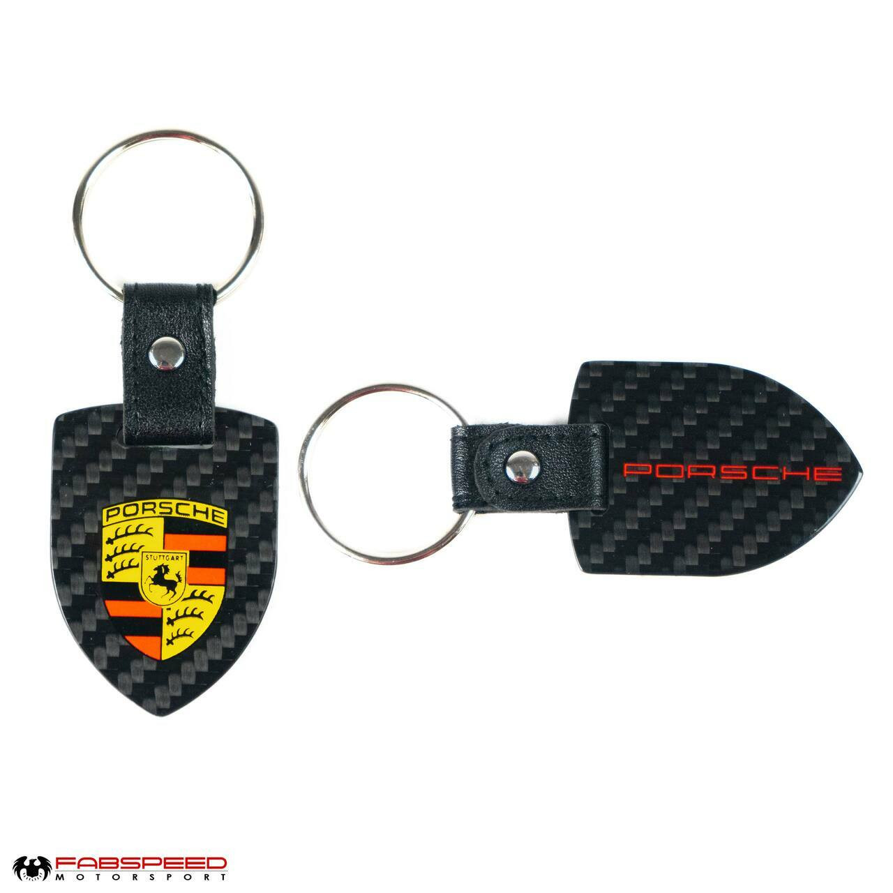 Carbon Fiber Key FOB Cover with Key Chain Fit For BMW F30 F32 F22