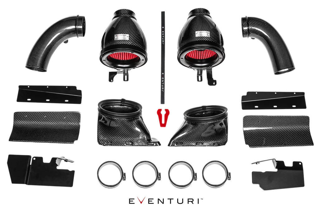 Audi RS5 B8.5 Eventuri カーボンファイバーインテークキット Eventuri Audi B8 RS4 RS5 Black Carbon Intake - Fabspeed Motorsport