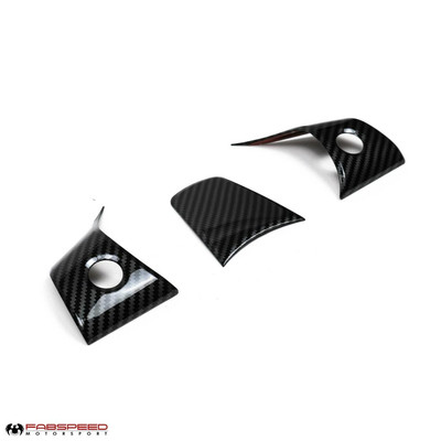 Fabspeed Motorsport Fabspeed Tesla Model 3 Carbon Fiber Steering Wheel Covers