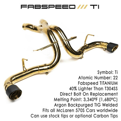 Fabspeed Motorsport Fabspeed McLaren 570S Supreme Titanium X-Pipe Exhaust System 2015