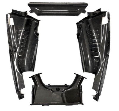 Carbon Fiber 4 Piece Engine Bay Set - Ferrari F8 Tributo (Coupe), 488 GTB (Coupe)