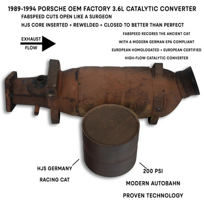 Porsche 964 OEM Catalytic Converter Re-Coring