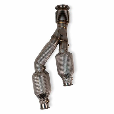 Fabspeed Revuelto HJS German Sports Racing CATALYTIC Converters with 2000F Heat Shield