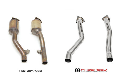 Fabspeed Motorsport Fabspeed Porsche 958.2 Cayenne S E-Hybrid Secondary Cat Bypass Pipes 2015-2018