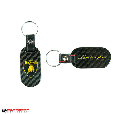 Fabspeed Motorsport Fabspeed Lamborghini Shield and Script Carbon Fiber Keyring Fabspeed Motorsport Fabspeed Lamborghini Shield and Script Carbon Fiber Keyring