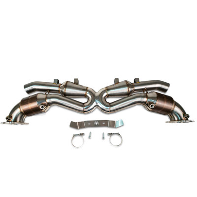 Fabspeed Porsche 992.2 Turbo S Sport Cat Megaphone X-Pipe