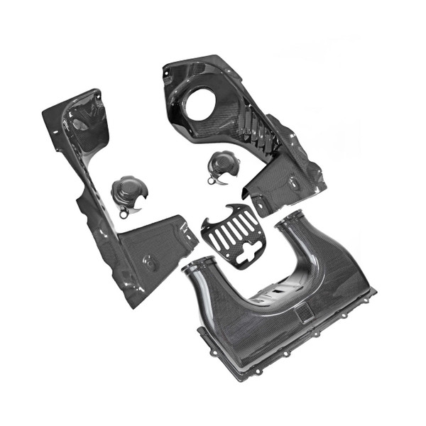 Carbon Fiber 6 Piece Engine Bay Set - Ferrari 458 Spider