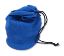 Blue Drawstring Chess Pieces Bag - closed with pieces