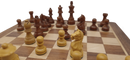 Paris Coffee Table Chess Set - close up, mid game