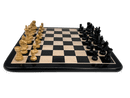 Paris Noir Chess Set - ebony timber board and ebony double weighted pieces 