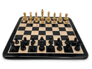 Paris Noir Chess Set - ebony timber board and ebony double weighted pieces 