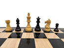 Paris Noir Chess Set - ebony timber board and ebony double weighted pieces 