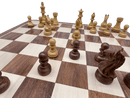 Paris Classic Chess Set - acacia timber board and acacia double weighted pieces 