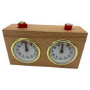 Wooden analog chess clock