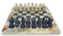 Green Onyx and Black Marble Chess Set
