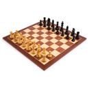 Mahogany Chessboard with chess pieces