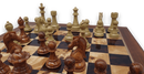 Spruce-Tek Resin Chess Pieces with Dal Rossi Walnut Finish Chess Board