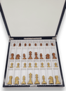 Spruce-Tek Resin Chess Pieces inside Dal Rossi Walnut Finish Chess Board