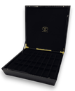 Dal Rossi Italy Black and White High Gloss Finish Angular Chess Box 50cm with compartments - storage