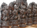 Berkeley Chess Reynard The Fox (Brown) Chessmen pieces (BC2015) dark5