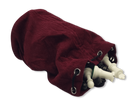 Burgundy Drawstring Bag with Tournament Double Weighted Pieces