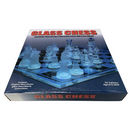 Glass Chess Set 35cm with Clear and Black pieces (GS03B) box