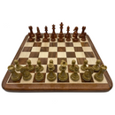 Spruce-Tek Resin Wood Look chess pieces 110mm on board