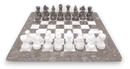Fossil & White Marble Chess Set 