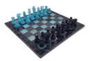 Midnight Tide Classic Alabaster Chess Set - diagonal