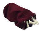 Burgundy Drawstring Bag with Tournament Double Weighted Pieces