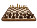 London Classic Chess Set - acacia timber board and acacia double weighted pieces 