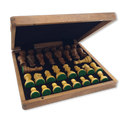 Paris Classic Chess Set - acacia timber board and acacia double weighted pieces open box