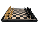 Paris Noir Chess Set - ebony timber board and ebony double weighted pieces 