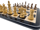 Paris Noir DuoTone Chess Set - ebony timber board and acacia pieces