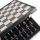 Lather wood storage board chessmen