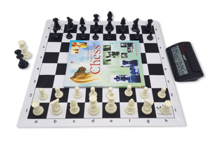Ultimate Chess Starter Pack: Chessboard, Chess pieces, Chess Clocks, Chess Book - unpacked