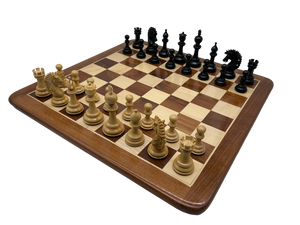 Rex Noir Solid Timber Chessboard Classic - with pieces