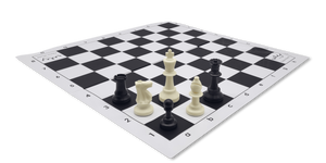 Tournament Chess Set 95mm Single or Double Weighted Pieces with Folding Board Tournament Chess Set 95mm Single or Double Weighted Pieces with Folding Board