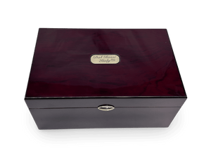 Dal Rossi Mahogany Storage Box for Chess Pieces - top view Dal Rossi Mahogany Storage Box for Chess Pieces - top view